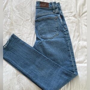 Madewell perfect vintage jeans.